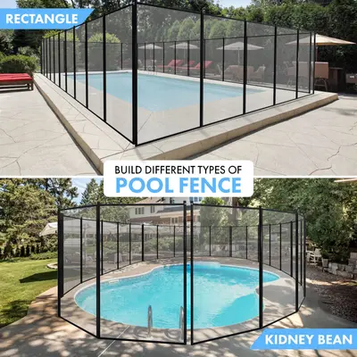 Removable pool safety fence